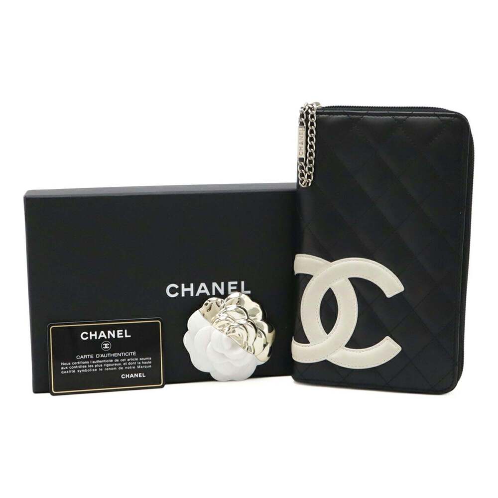 CHANEL Black Leather Logo Wallet - Picture 10 of 10